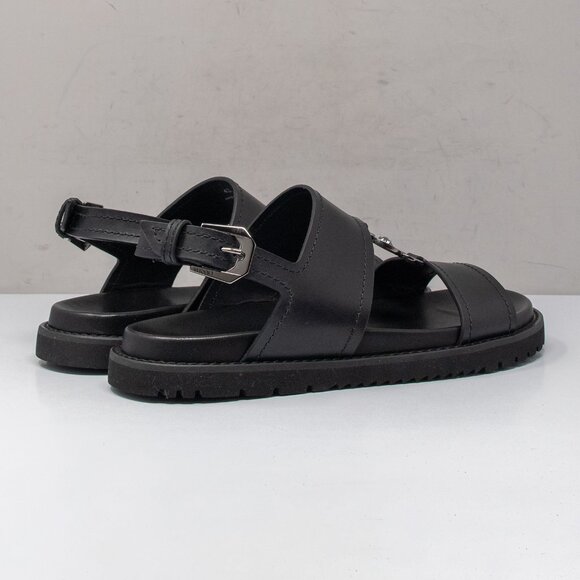 Versace Medusa Black Calf Leather Fisherman Cage Sandals, Men\'s 43 (10 US) main image 12